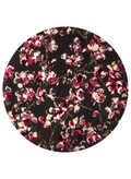 Hand Tufted Blossom Round Wool Rug | Burgundy, Rose & Black | Panamor by Rugfine