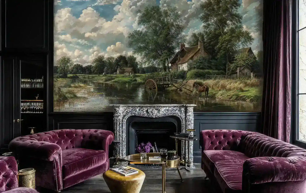 English Countryside Landscape Wall Mural-0