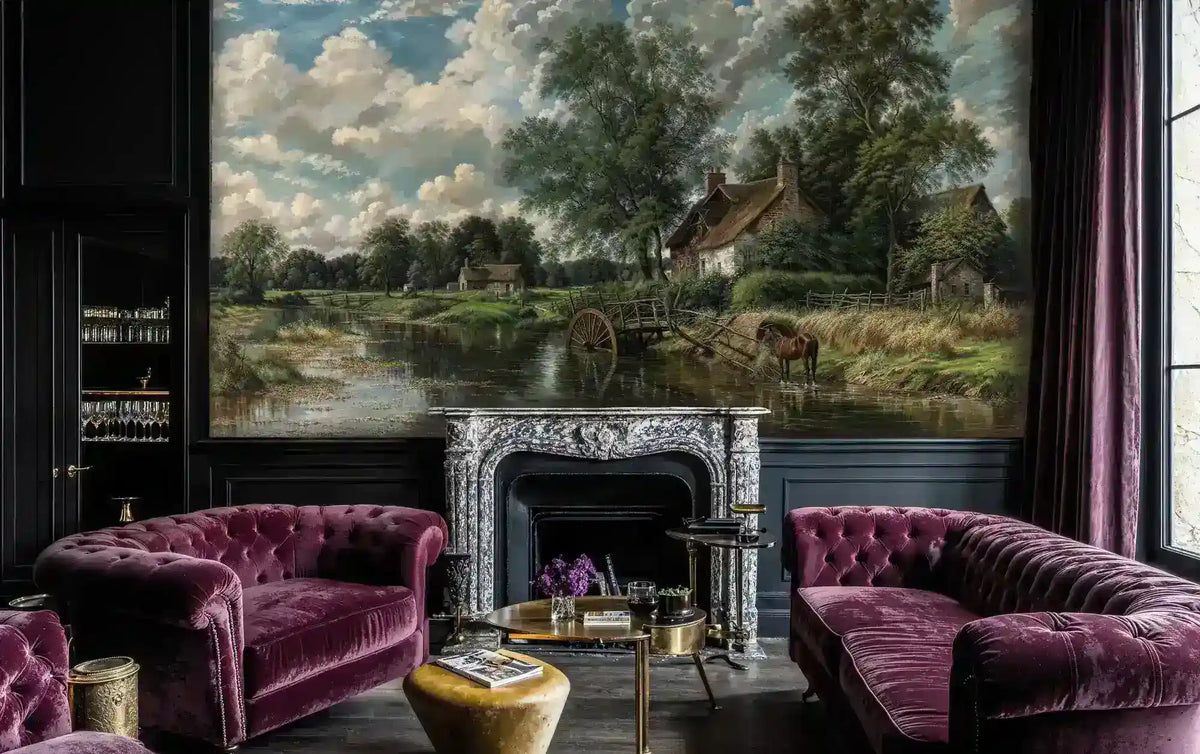 English Countryside Landscape Wall Mural-0