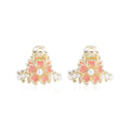 Pearl-embellished Cherry Blossom Pink Hair Clip Set - Hair accessories at Dealshubindia