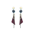 Pop Char Asymmetri Maroon Earrings