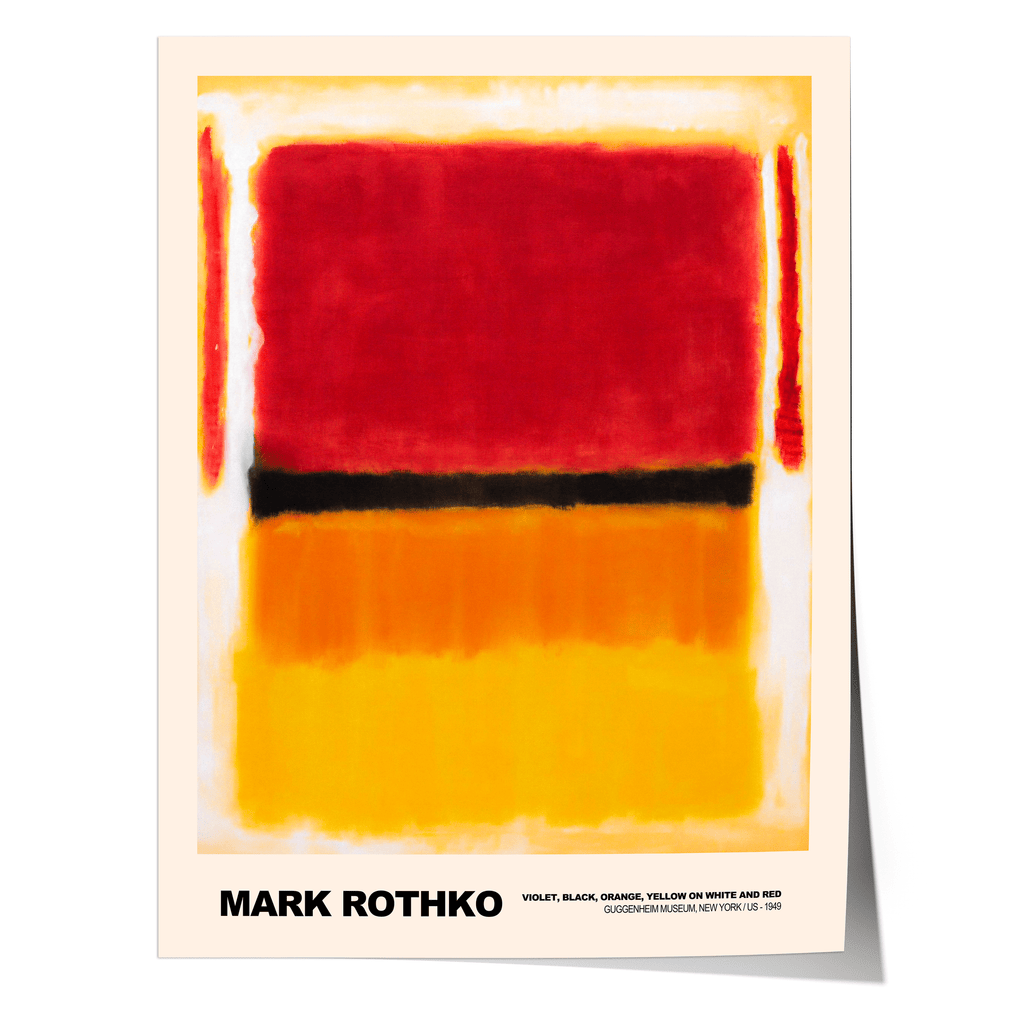 Poster Mark Rothko · Violet, Black, Orange, Yellow on White and Red · Abstrakter Expressionismus, Farbfeldmalerei · Print ohne Rahmen
