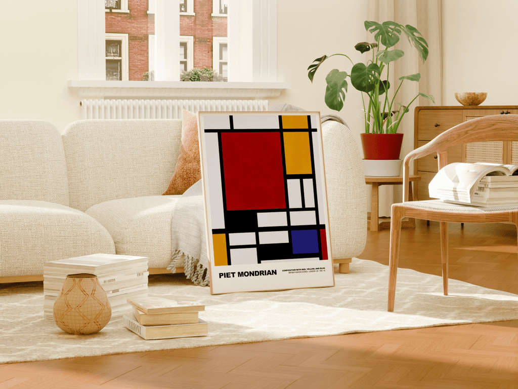 Poster Piet Mondrian · Composition with Red, Yellow and Blue · De Stijl, Neoplastizismus · Print ohne Rahmen