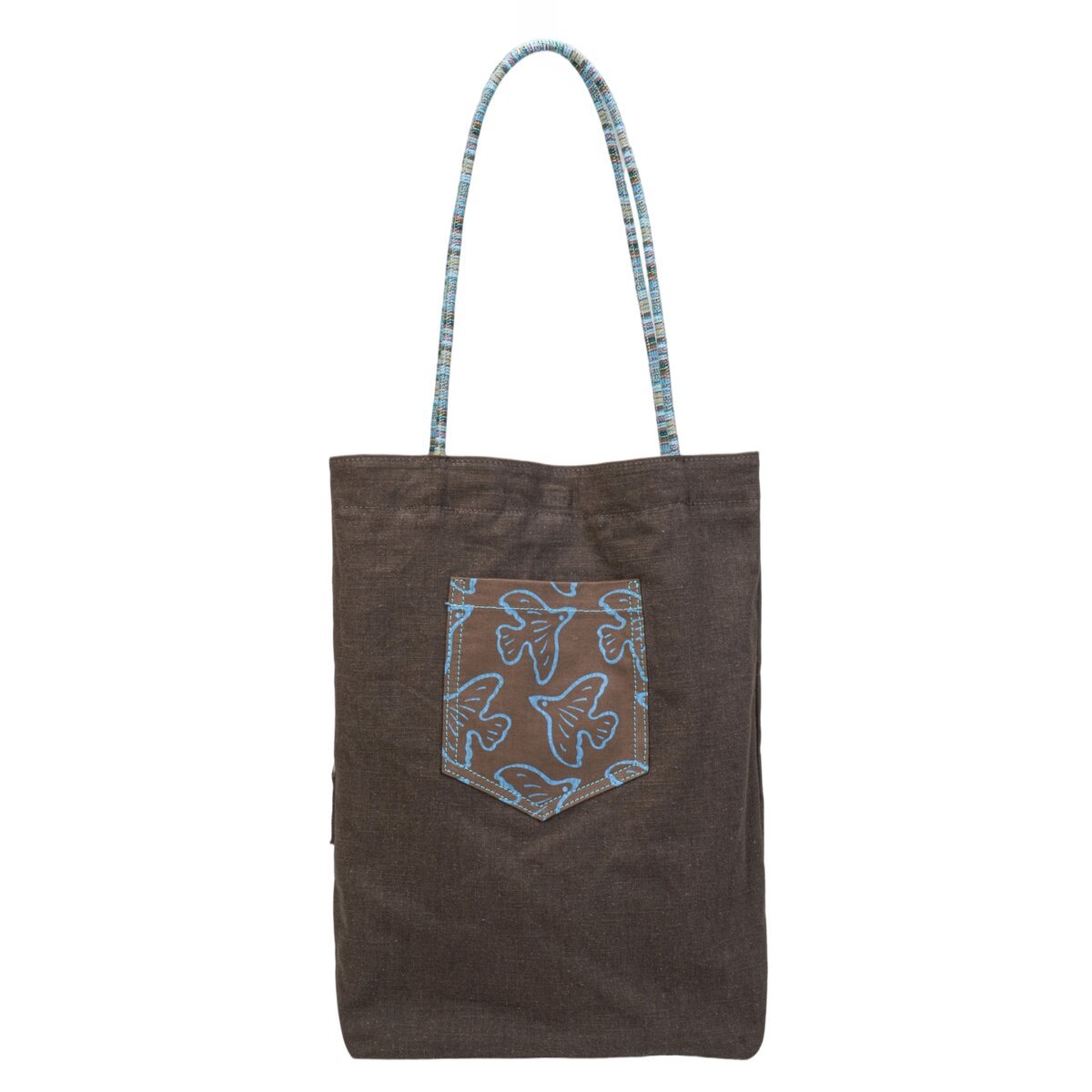 Reversible Ramie Linen Tote Bag – Ultra-Light 2-in-1 Dual-Color Shoulder Bag with Woven Strap - Totes at Dealshubindia