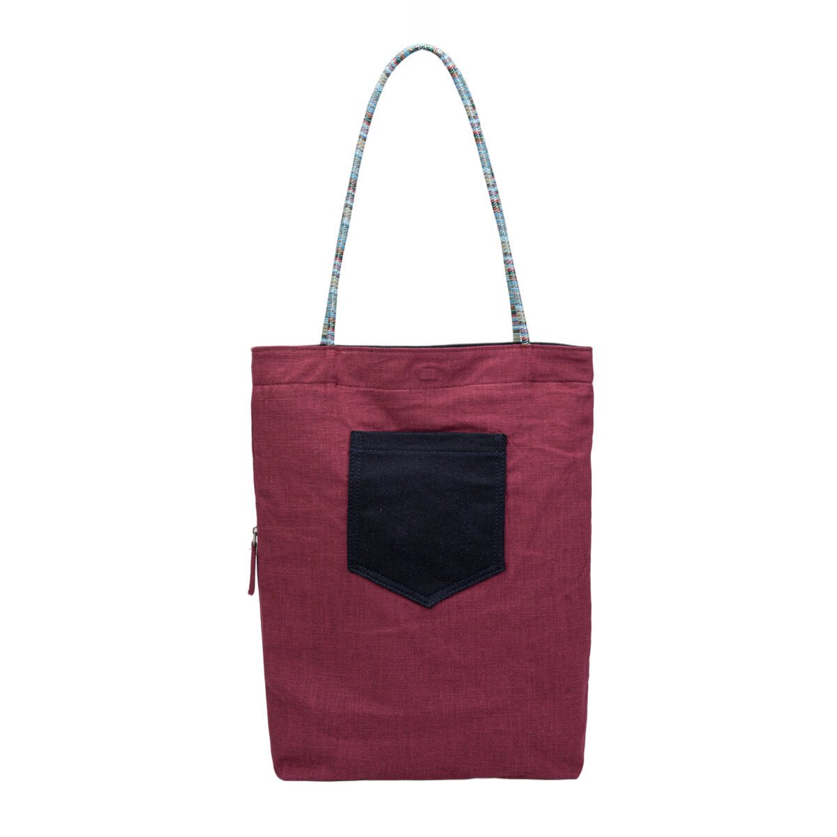 Reversible Ramie Linen Tote Bag – Ultra-Light 2-in-1 Dual-Color Shoulder Bag with Woven Strap - Totes at Dealshubindia