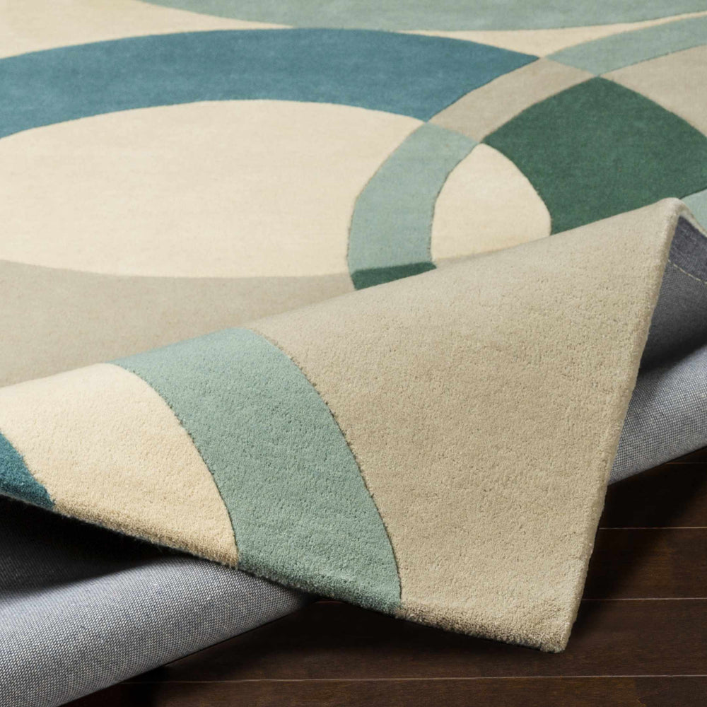 Botanical Wool Rug | Ivory, Teal & Sage Green | Wool | Botana by Rugfine