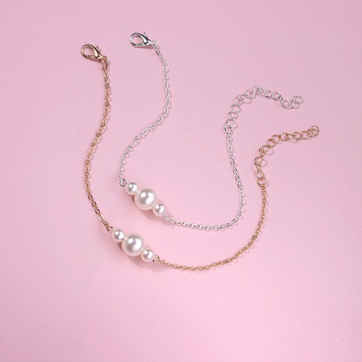 Pearl Adorned Minimalist Chain Bracelet - Elegant Simplicity for Every Occasion