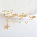 Minimalist Gold Metal Star Hair Clips Barrette Women Fashion Hair Accessories
