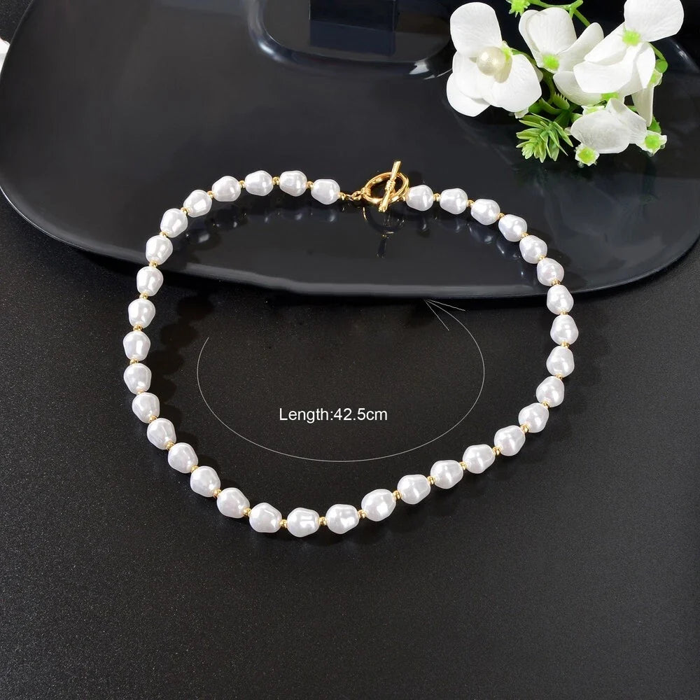 Beautiful Faux Pearl Necklace Women Girl Princess Beads jewellery Accessories
