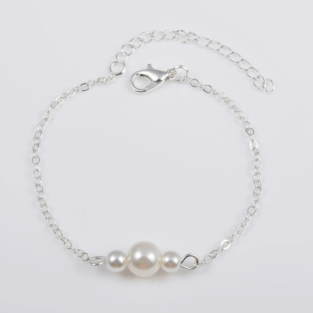 Pearl Adorned Minimalist Chain Bracelet - Elegant Simplicity for Every Occasion