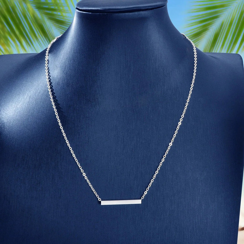 Minimalist Accessories Gold Chain Geometric Stick Charm Short Clavicle Necklace