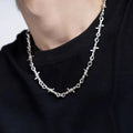 Men Street Jewellery Silver Chain Collar Necklace Punk Rock Accessories