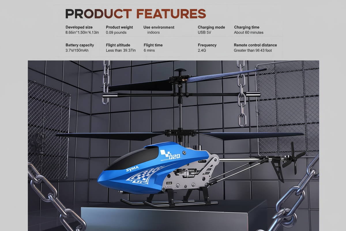 Remote Control Helicopter with Altitude Lock for Kids