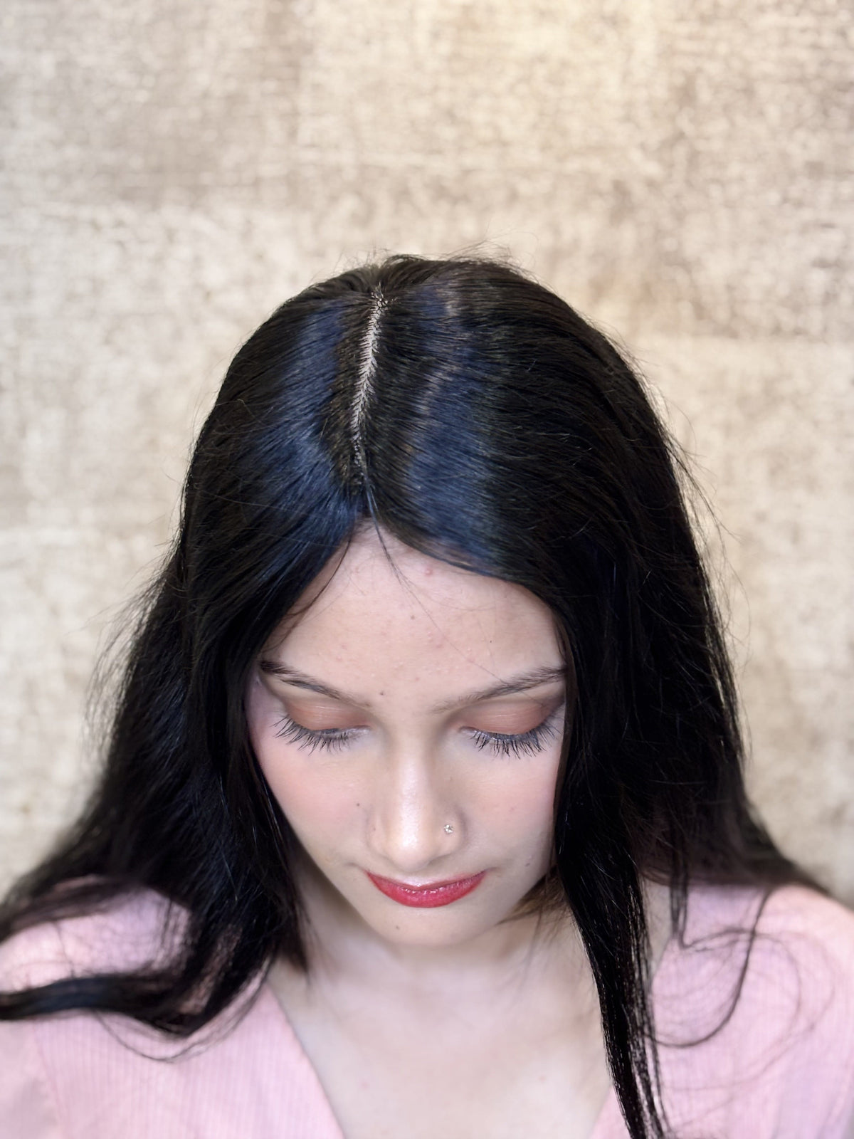 Hair Patch for Bald Spots | Silk Base | Natural Black | Straight | Remy Hair India