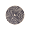 Hand Tufted Spiral Dash Round Wool Rug | Navy & Cream | Trangis by Rugfine