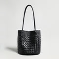 Woven Lambskin Bucket Tote – Artisanal Leather Shoulder Bag - Totes at Dealshubindia