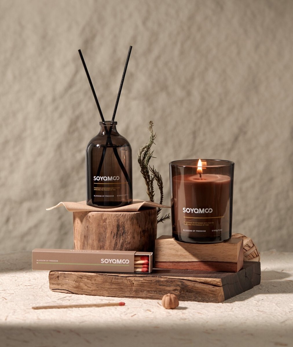 Zen Wood & Tea Earth Collection Brown Glass 4-Piece Set