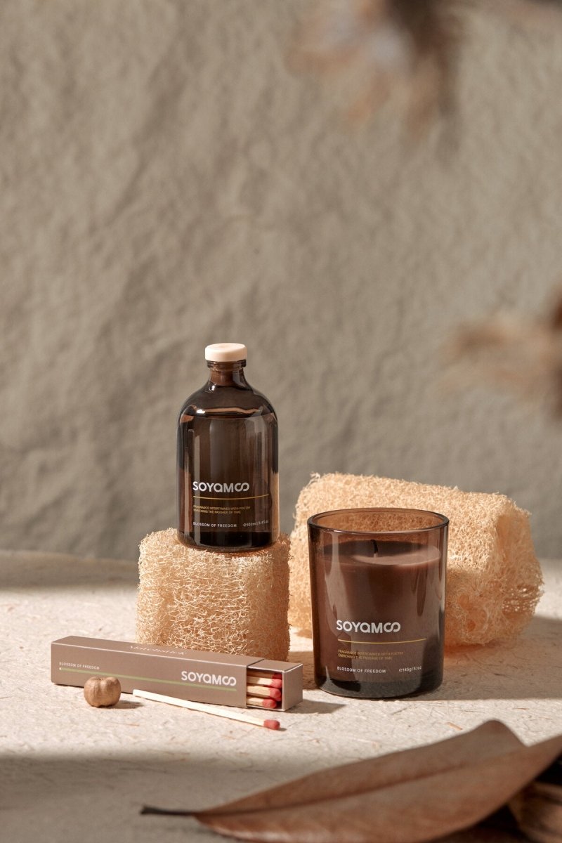 Zen Wood & Tea Earth Collection Brown Glass 4-Piece Set