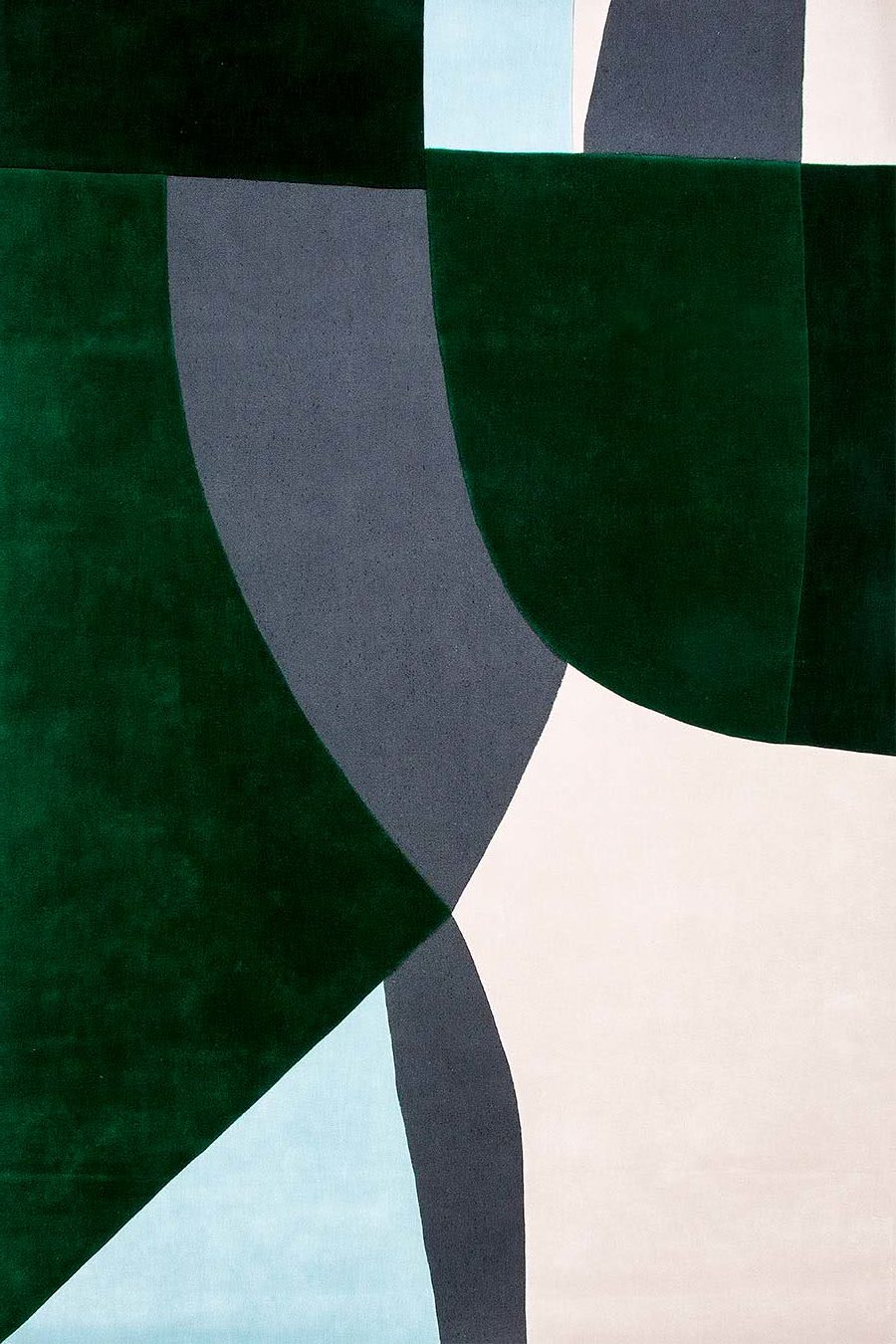 Hand Tufted Rug | Green, Grey & Ivory | Wool | Zenith by Rugfine