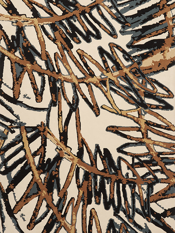 Hand Tufted Rug | Ivory, Brown & Black | Wool | Zovily by Rugfine