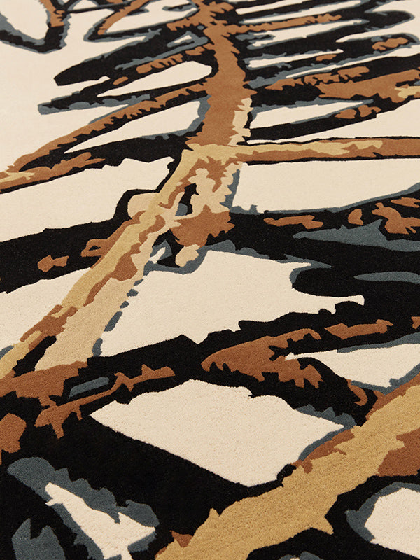 Hand Tufted Rug | Ivory, Brown & Black | Wool | Zovily by Rugfine